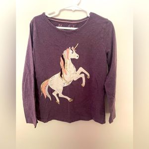 Mini Boden unicorn shirt Sz 6/7